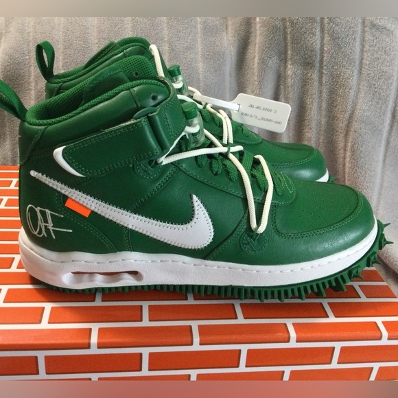 Nike Other - Nike AIR Force 1 MID X Off-White OG All Pine Green Mens Size 10